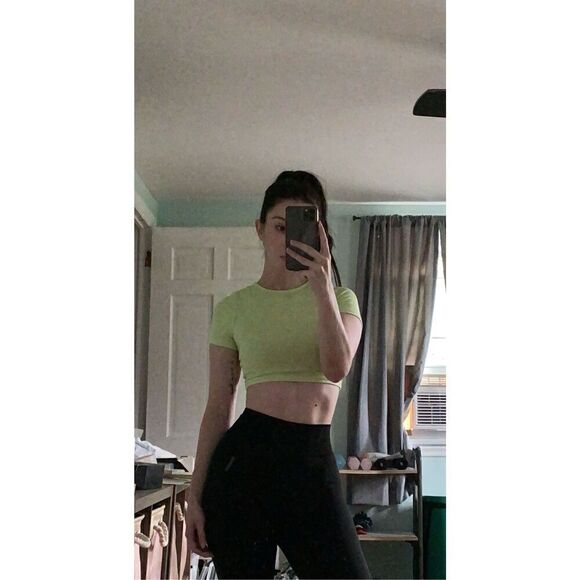 Bayse Tops - Bayse Neon Green Crop Tee